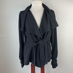 Luciano Dante Black Cardigan Style Top Size 14 EUC
